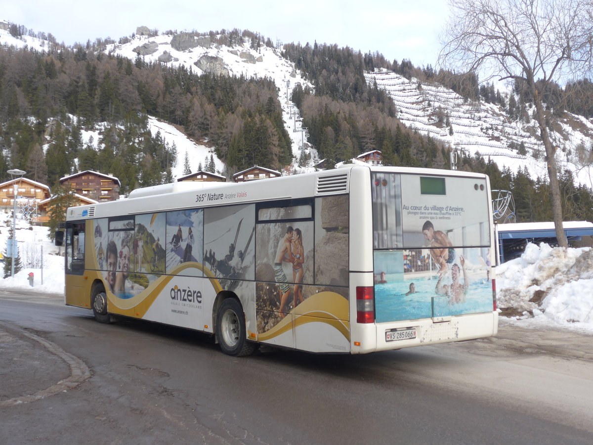 (187'913) - Buchard, Leytron - Nr. 91/VS 285'066 - MAN (ex AAGL Liestal Nr. 74; ex AAGL Liestal Nr. 66) am 14. Januar 2018 in Anzre, Tlcabine