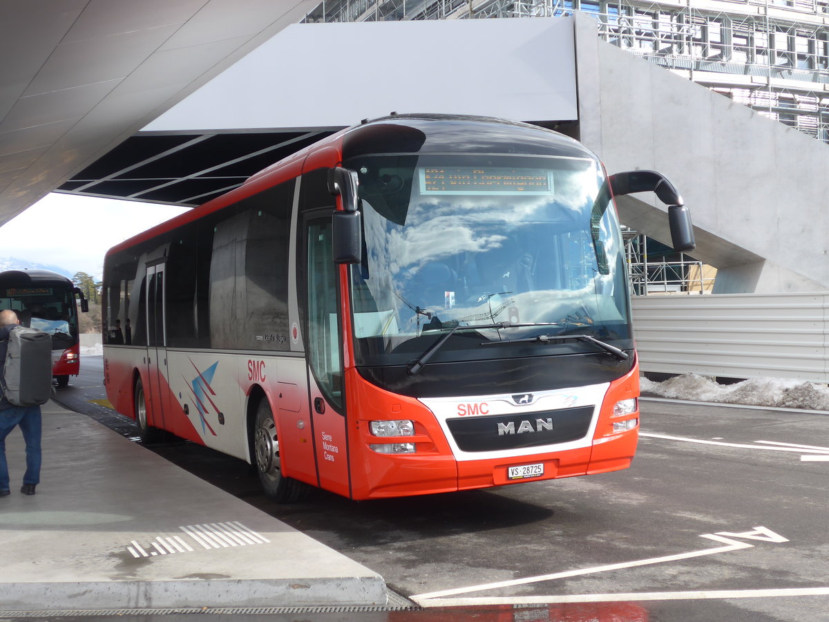 (188'888) - SMC Montana - Nr. 25/VS 28'725 - MAN am 18. Februar 2018 in Sierre, Busbahnhof