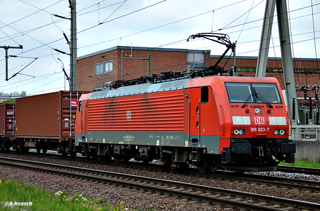 189 003-7 zog einen kastenzug durch hh-waltershof,15.05.15