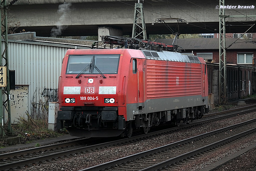 189 004-5 fuhr solo am 08.11.13 durch hh-harburg 