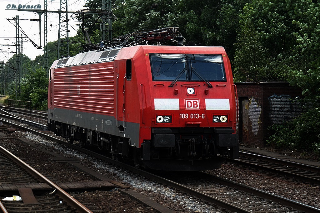 189 013-6 fuhr solo am 27.06.14 durch hh-harburg