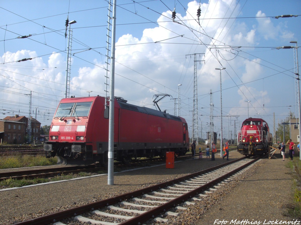 189 205-4 und 261 044-2 lud zu Fhrerstandsfahrten ein beim  Tag des offnen Denkmals  in Falkenberg (Elster) am 7.9.14