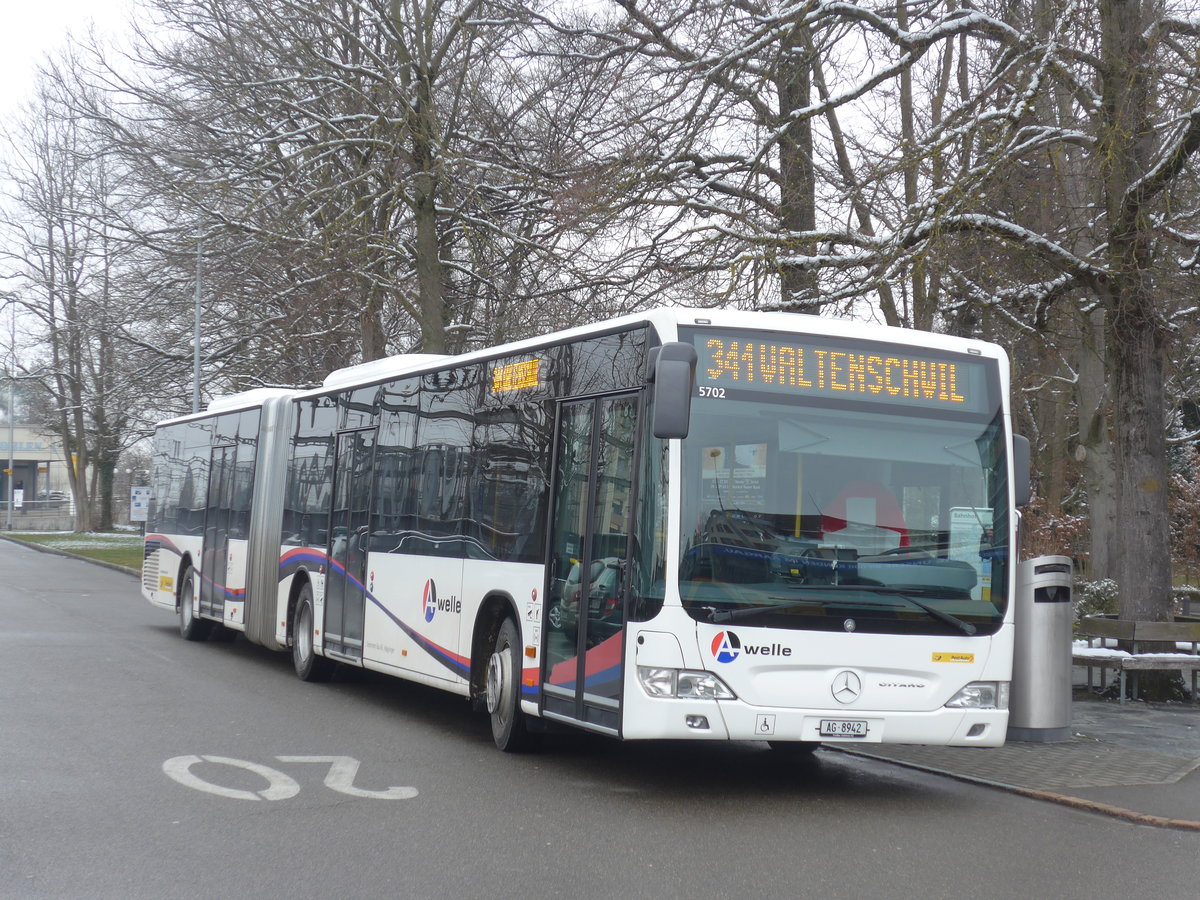 (189'492) - Geissmann, Hgglingen - AG 8942 - Mercedes am 19. Mrz 2018 beim Bahnhof Wohlen