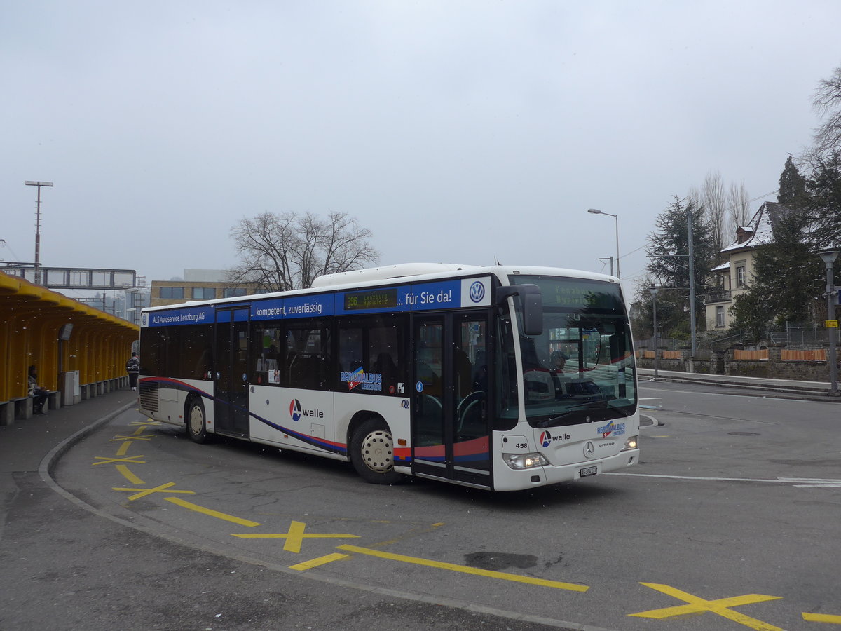 (189'538) - Knecht, Windisch - Nr. 458/AG 304'177 - Mercedes am 19. Mrz 2018 beim Bahnhof Lenzburg