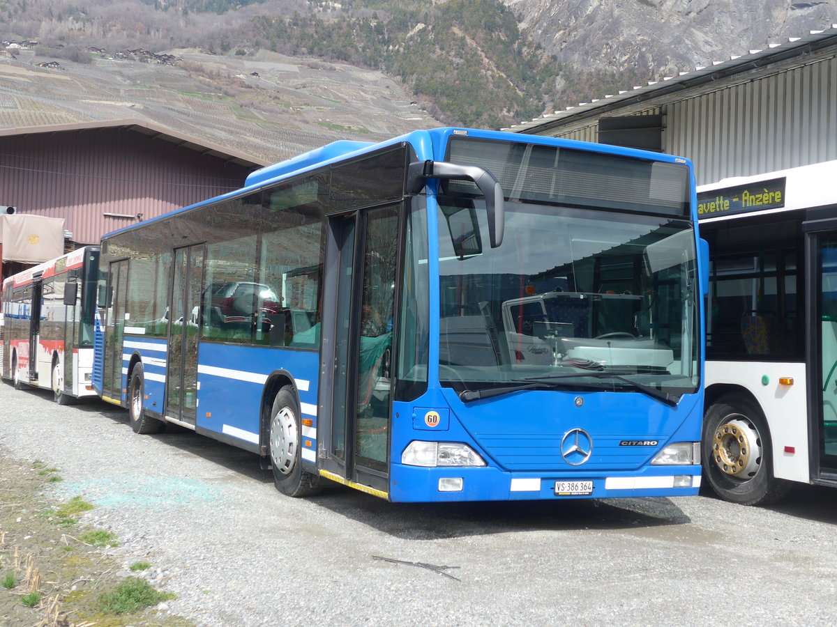 (189'731) - Buchard, Leytron - Nr. 60/VS 386'364 - Mercedes (ex AFA Adelboden Nr. 91; ex AFA Adelboden Nr. 2) am 30. Mrz 2018 in Leytron, Garage