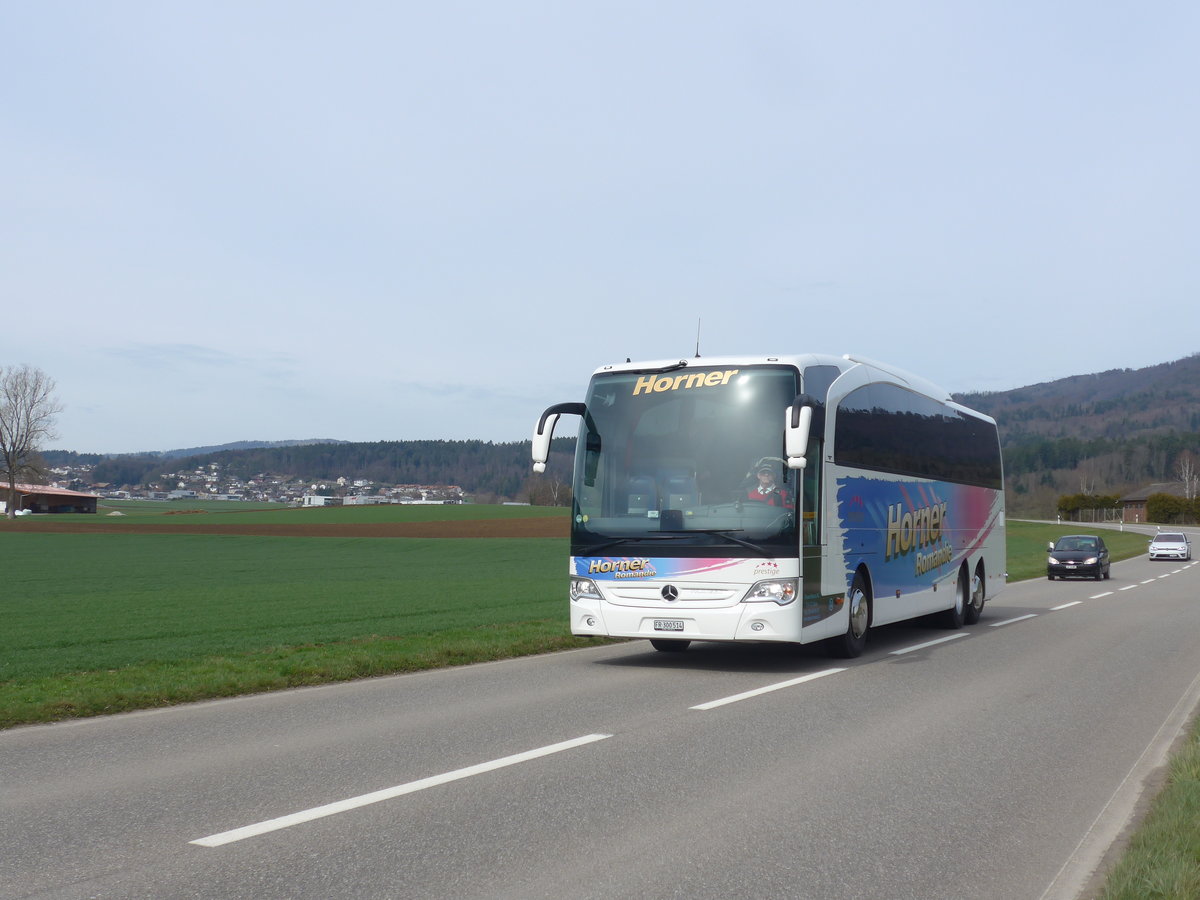 (189'921) - Horner, Tafers - Nr. 14/FR 300'514 - Mercedes am 2. April 2018 in Delmont, Ferme les Abues