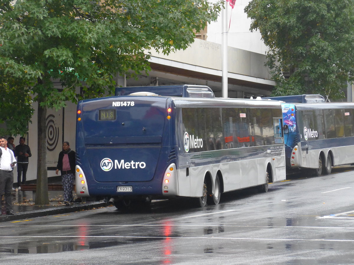 (192'092) - AT Metro, Auckland - Nr. NB1478/EKQ313 - MAN/Designline am 30. April 2018 in Auckland