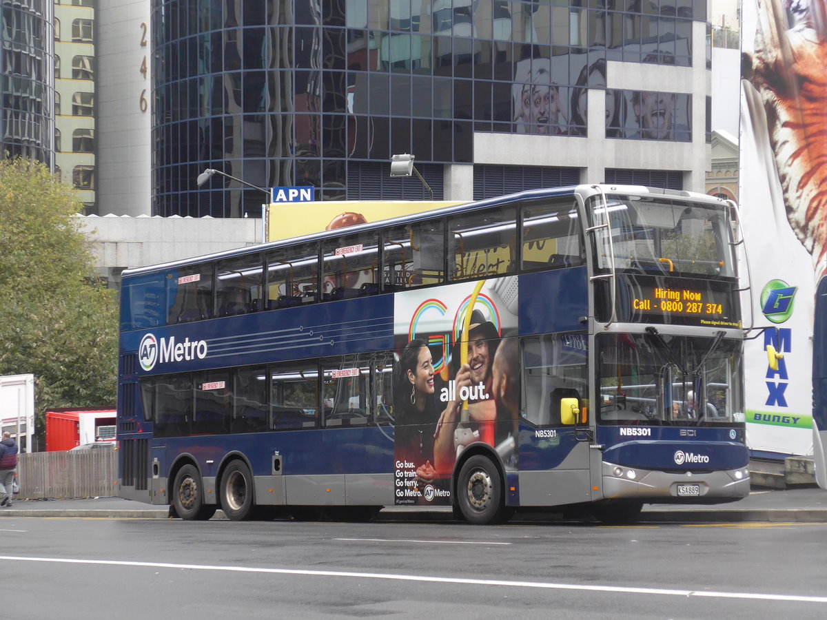 (192'136) - AT Metro, Auckland - Nr. NB5301/KSA889 - BCI am 30. April 2018 in Auckland