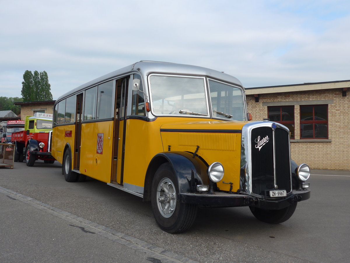 (192'322) - Wegmller, Attikon - ZH 9967 - Saurer/Hess (ex P 24'531; ex P 1375) am 5. Mai 2018 in Attikon, Wegmller