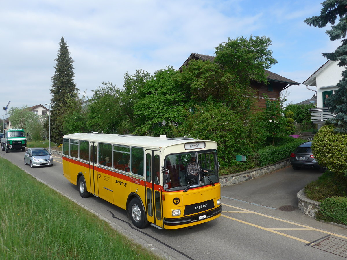 (192'566) - Birchler, Remetschwil - AG 54'039 - FBW/Tscher (ex Gerber, Winkel; ex Eggenberger, Mriken; ex Tanner, Bubendorf; ex P 24'803) am 5. Mai 2018 in Attikon, Bahnstrasse