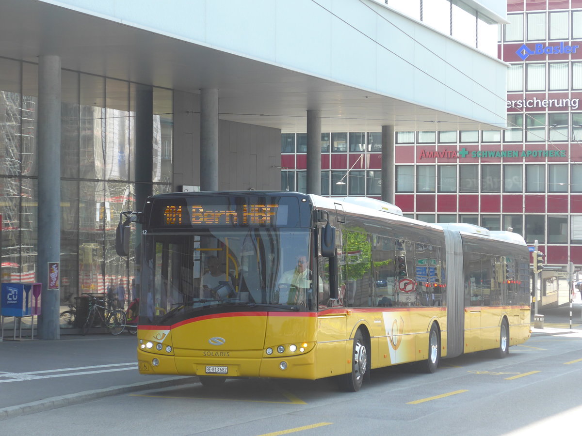 (192'805) - PostAuto Bern - Nr. 682/BE 813'682 - Solaris am 6. Mai 2018 in Bern, Schanzenstrasse