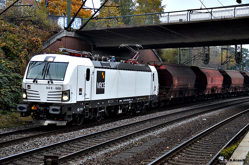 193 609 zog einen ganzzug durch hh-harburg,29.10.15