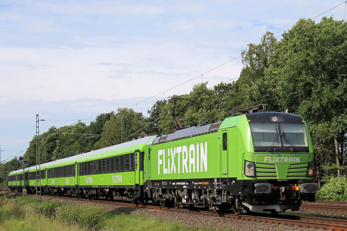 193 865-3 Flixtrain auf den Weg nach Hamburg. Tostedt - Dreihausen, 01.08.2020