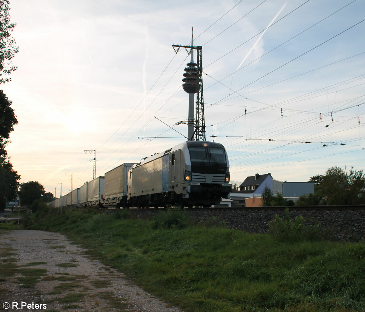 193 998-2 mit Wechselpritschen EKOL in Nürnberg Hohe Marta in Richtung Treuchtlingen. 26.09.23