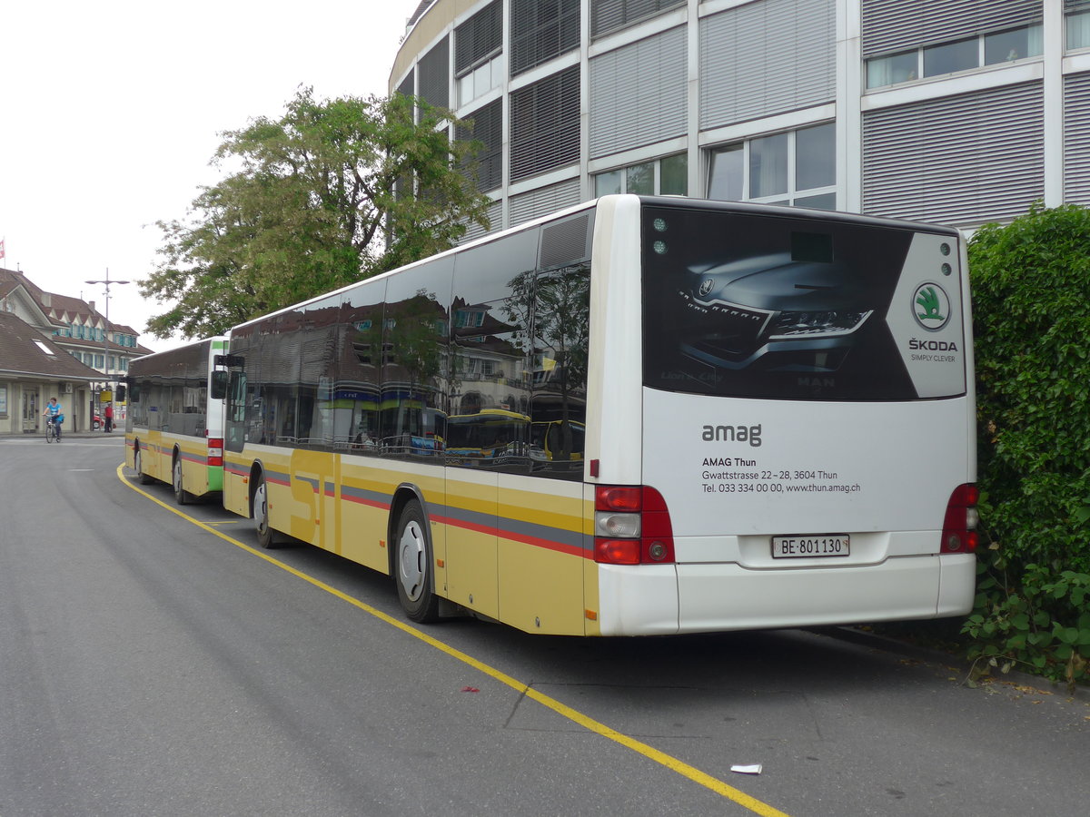 (193'573) - STI Thun - Nr. 130/BE 801'130 - MAN am 26. Mai 2018 bei der Schifflndte Thun