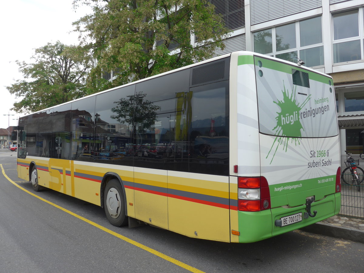 (193'574) - STI Thun - Nr. 127/BE 700'127 - MAN am 26. Mai 2018 bei der Schifflndte Thun