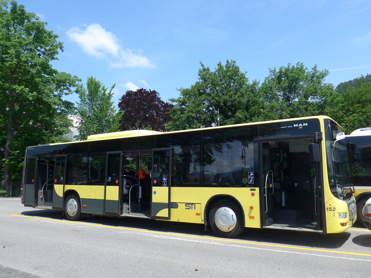 (193'636) - STI Thun - Nr. 152/BE 801'152 - MAN am 30. Mai 2018 bei der Schifflndte Thun