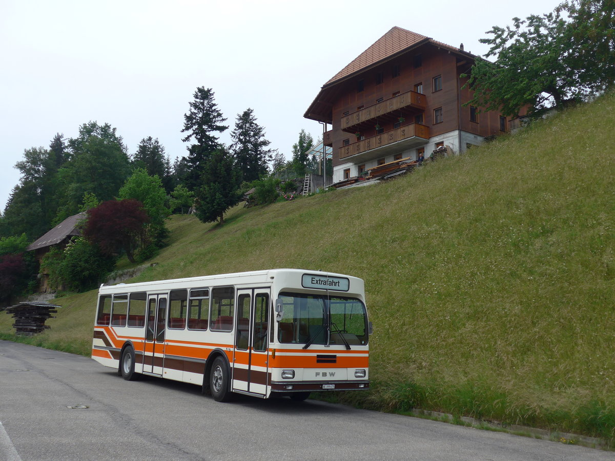 (193'672) - Wegmller, Mnsingen - BE 399'675 - FBW/R&J (ex Bamert, Wollerau) am 3. Juni 2018 beim Bahnhof Emmenmatt