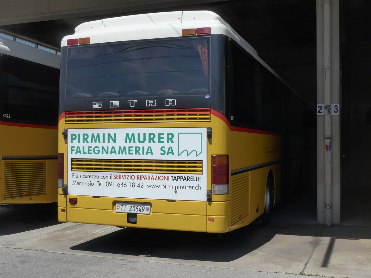 (193'842) - Autopostale, Mendrisio - TI 20'649 - Setra am 9. Juni 2018 in Mendrisio, Garage