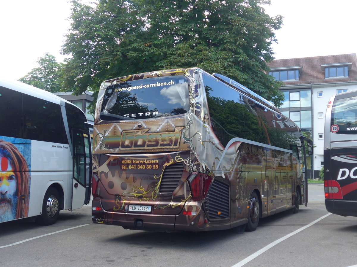 (194'229) - Aus der Schweiz: Gssi, Horw - LU 15'112 - Setra am 18. Juni 2018 in Freiburg, Karlsplatz