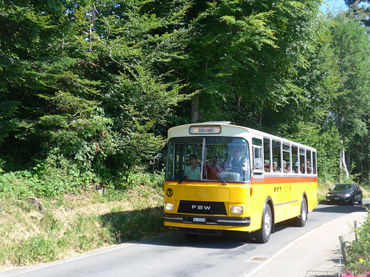 (194'474) - Birchler, Remetschwil - AG 54'039 - FBW/Tscher (ex Gerber, Winkel; ex Eggenberger, Mriken; ex Tanner, Bubendorf; ex P 24'803) am 1. Juli 2018 in Emmenmatt, Moosegg