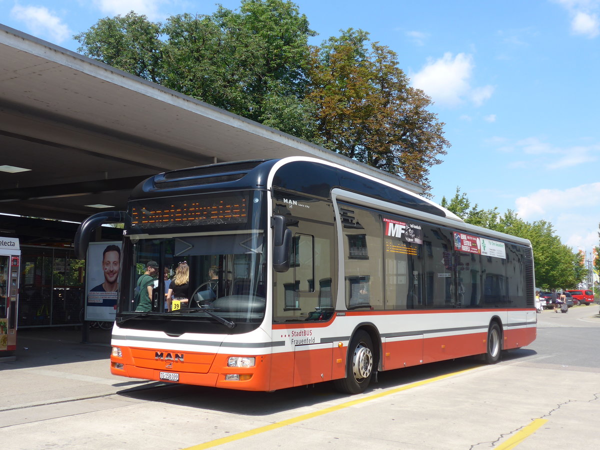 (194'618) - PostAuto Ostschweiz - TG 158'099 - MAN am 7. Juli 2018 beim Bahnhof Frauenfeld