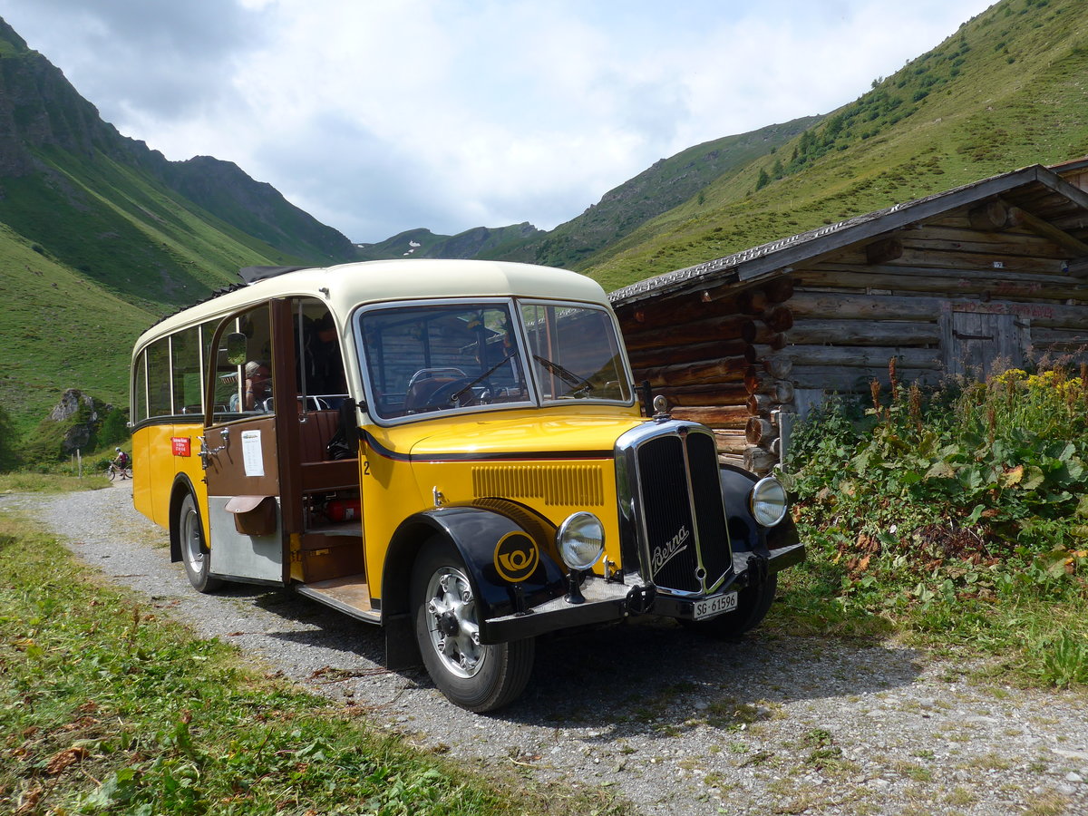 (194'821) - Baumgartner, Horn - Nr. 2/SG 61'596 - Berna/Seitz (ex Nr. 1; ex Rieser, Htten; ex Kulmhotel, Arosa; ex Wanzenried, Innereriz; ex P 1653) am 15. Juli 2018 in Tschiertschen, Alp Farur