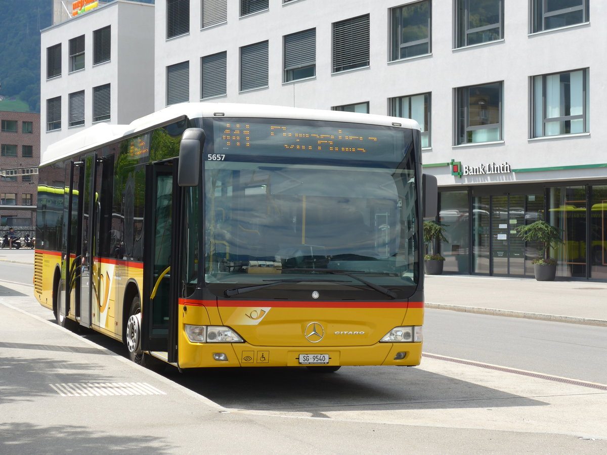 (194'852) - Heim, Flums - SG 9540 - Mercedes am 15. Juli 2018 beim Bahnhof Sargans