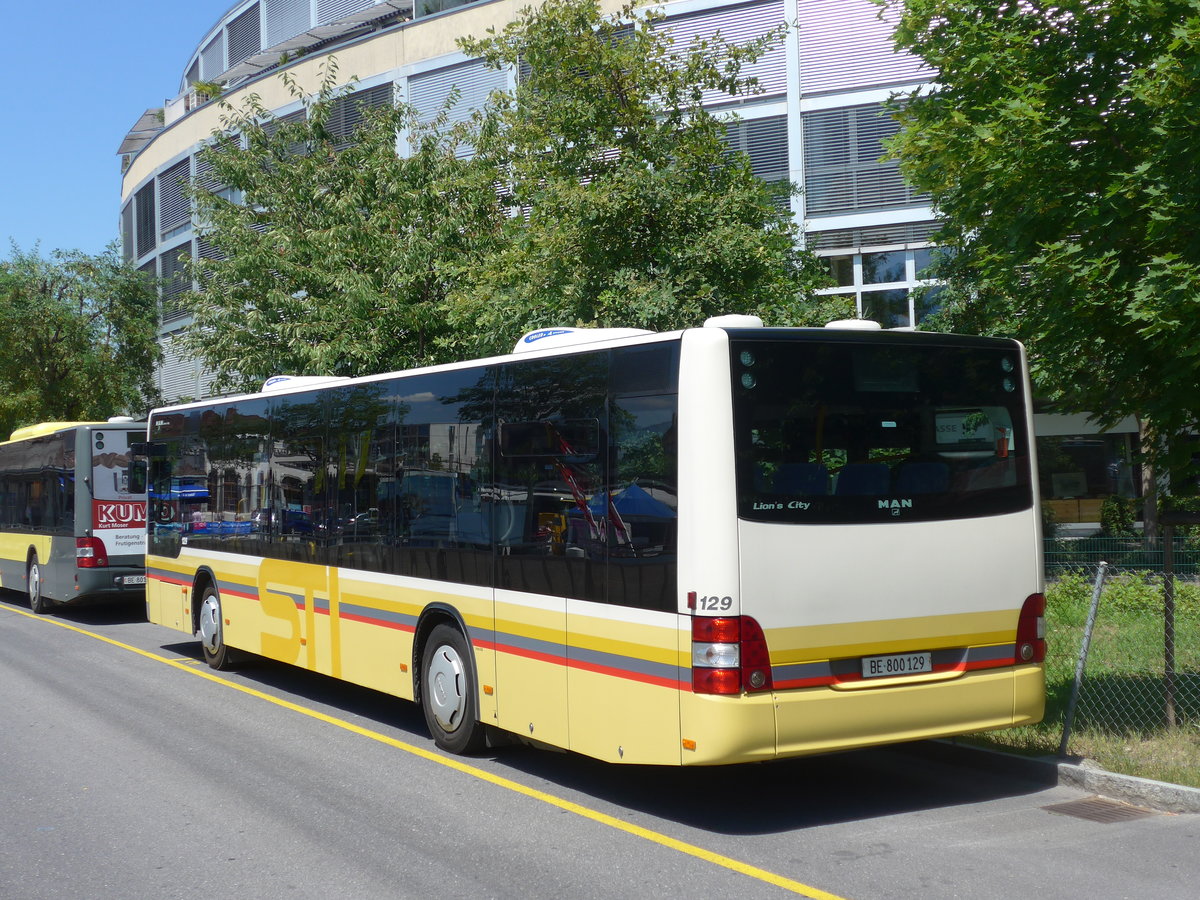 (194'898) - STI Thun - Nr. 129/BE 800'129 - MAN am 18. Juli 2018 bei der Schifflndte Thun