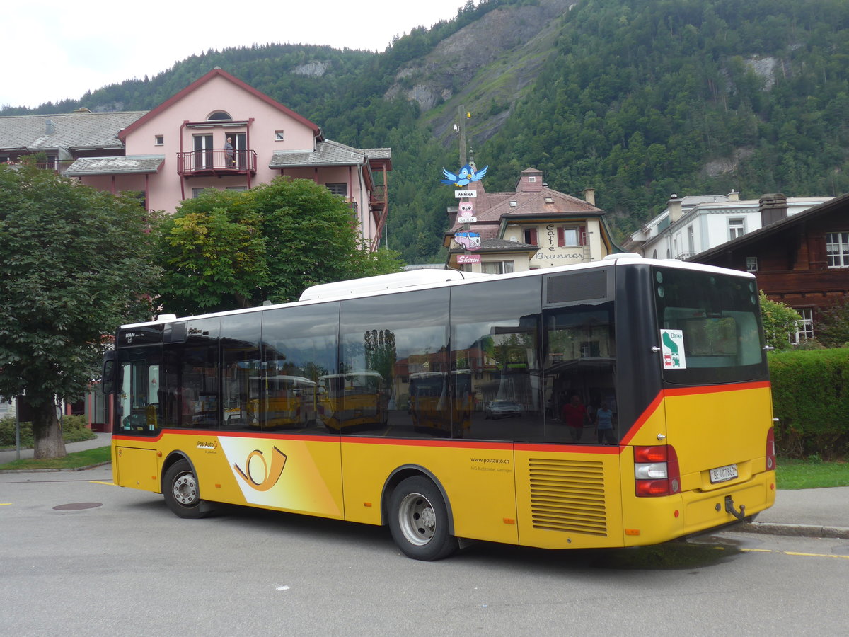 (194'971) - AVG Meiringen - Nr. 62/BE 407'862 - MAN/Gppel am 21. Juli 2018 in Meiringen, Postautostation