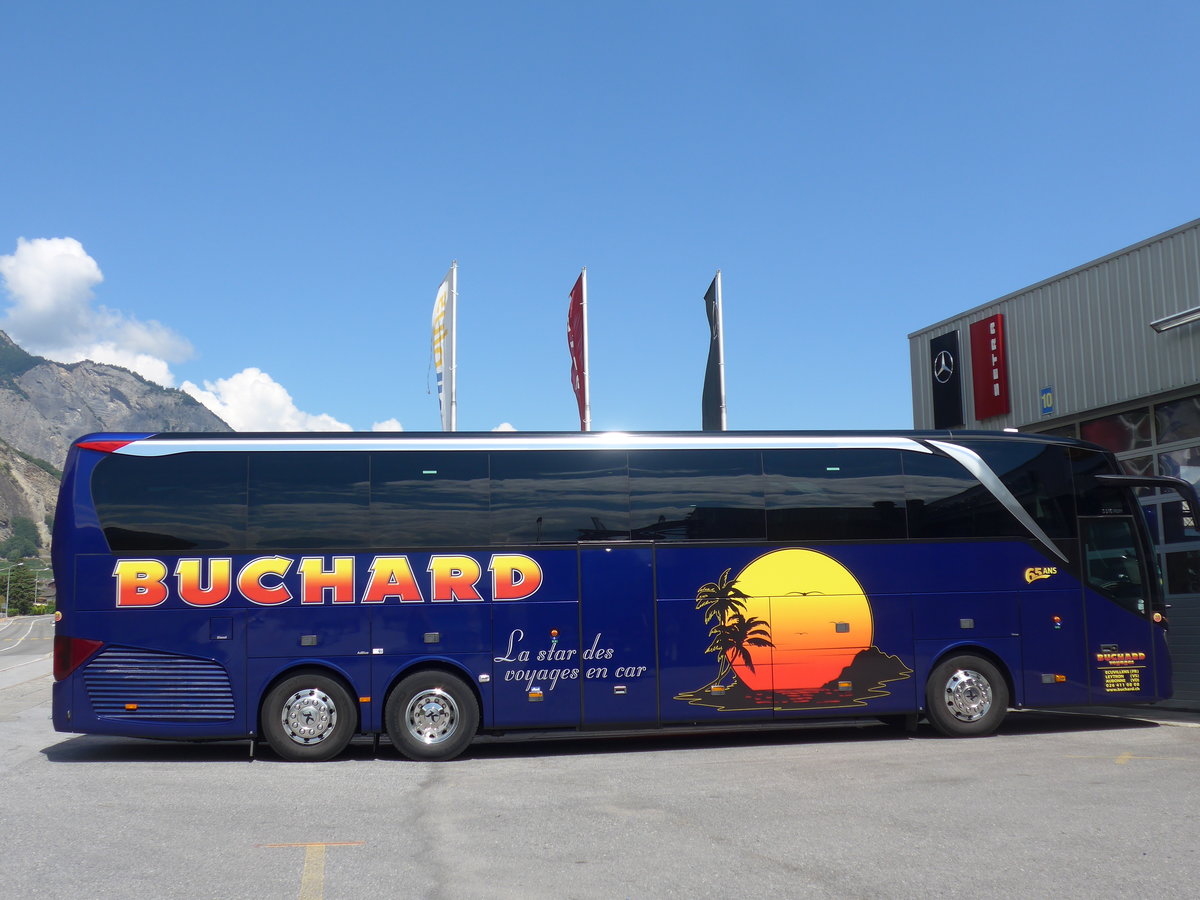 (195'061) - Buchard, Leytron - nr. 38/FR 268'252 - Setra am 22. Juli 2018 in Leytron, Garage