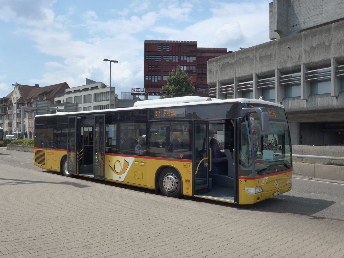 (195'116) - Brndli, Elfingen - Nr. 2/AG 17'892 - Mercedes am 23. Juli 2018 beim Bahnhof Brugg