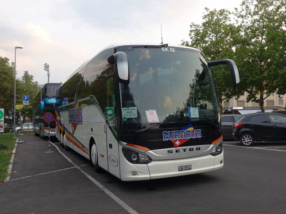 (195'526) - Knecht, Windisch - Nr. 52/AG 8511 - Setra am 4. August 2018 in Thun, Lachen