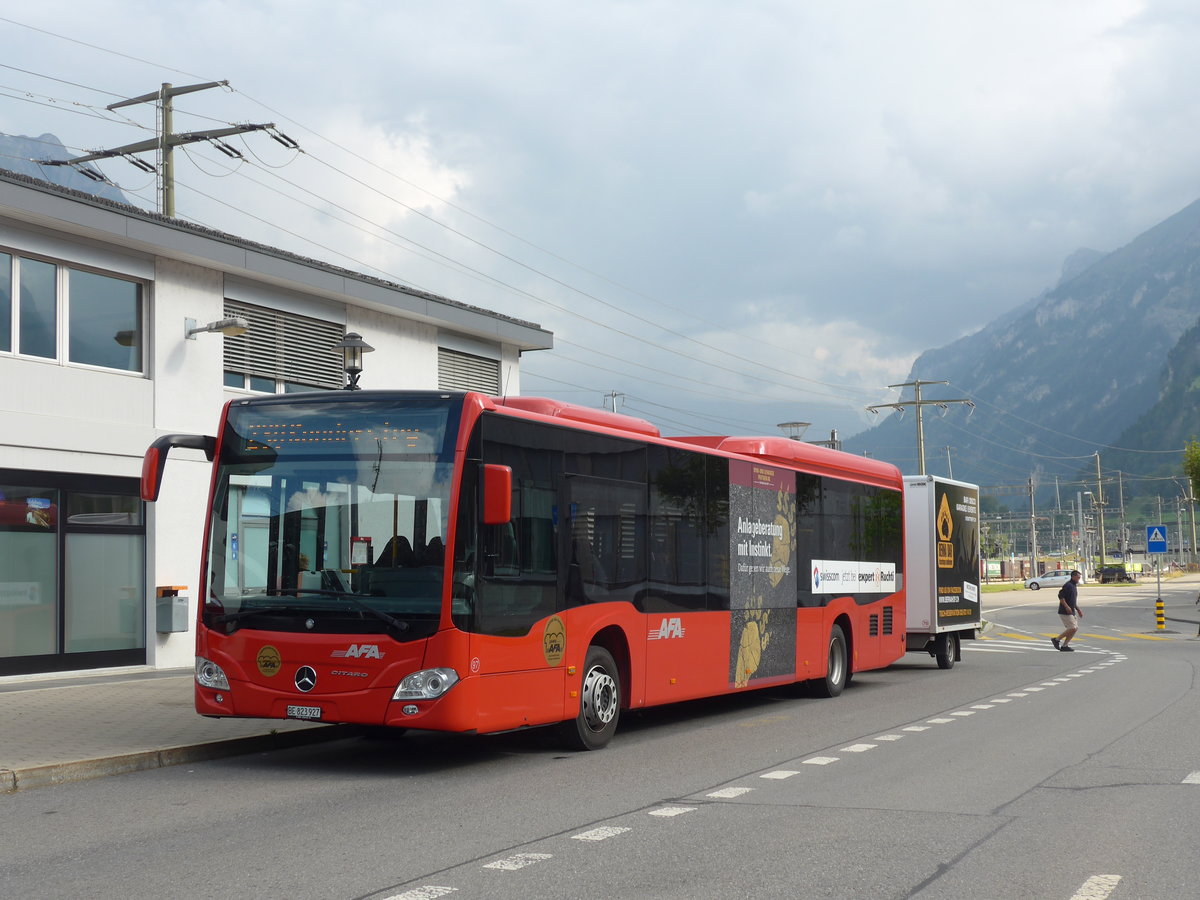 (196'094) - AFA Adelboden - Nr. 97/BE 823'927 - Mercedes am 19. August 2018 beim Bahnhof Frutigen