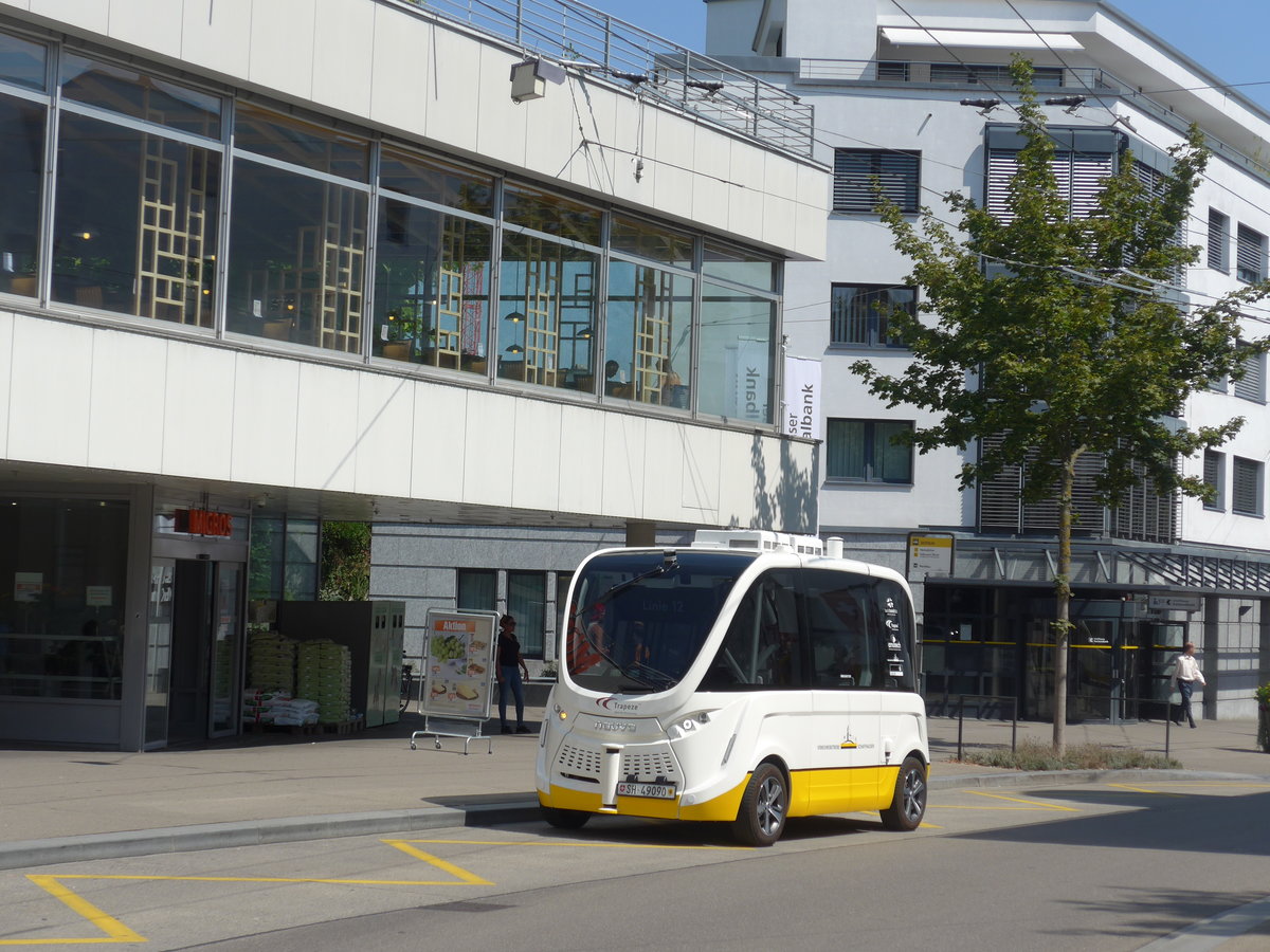 (196'104) - VBSH Schaffhausen - SH 49'090 - Navya am 20. August 2018 in Neuhausen, Zentrum