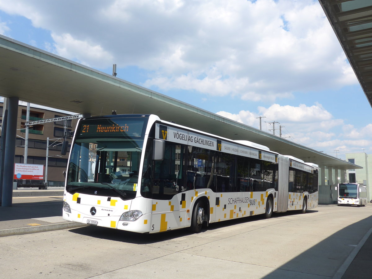 (196'127) - SB Schaffhausen - Nr. 5/SH 12'505 - Mercedes am 20. August 2018 beim Bahnhof Schaffhausen