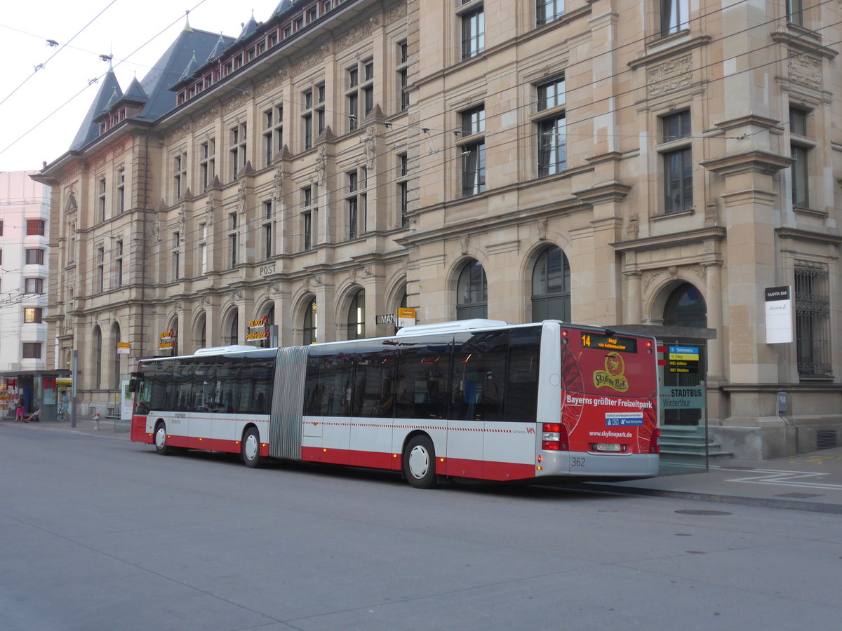 (196'176) - SW Winterthur - Nr. 362/ZH 515'362 - MAN am 20. August 2018 beim Hauptbahnhof Winterthur