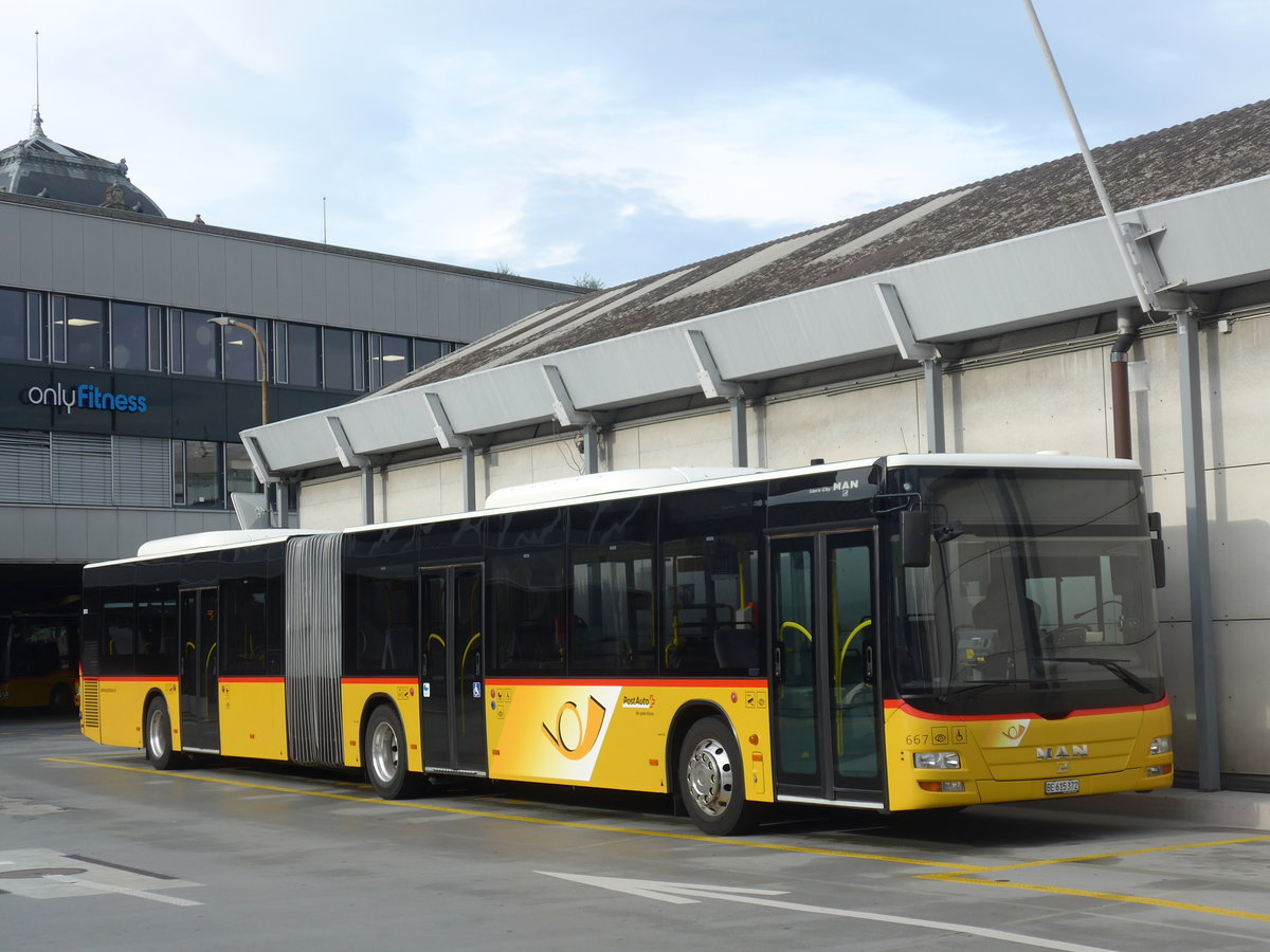 (196'349) - PostAuto Bern - Nr. 667/BE 615'372 - MAN am 1. September 2018 in Bern, Postautostation