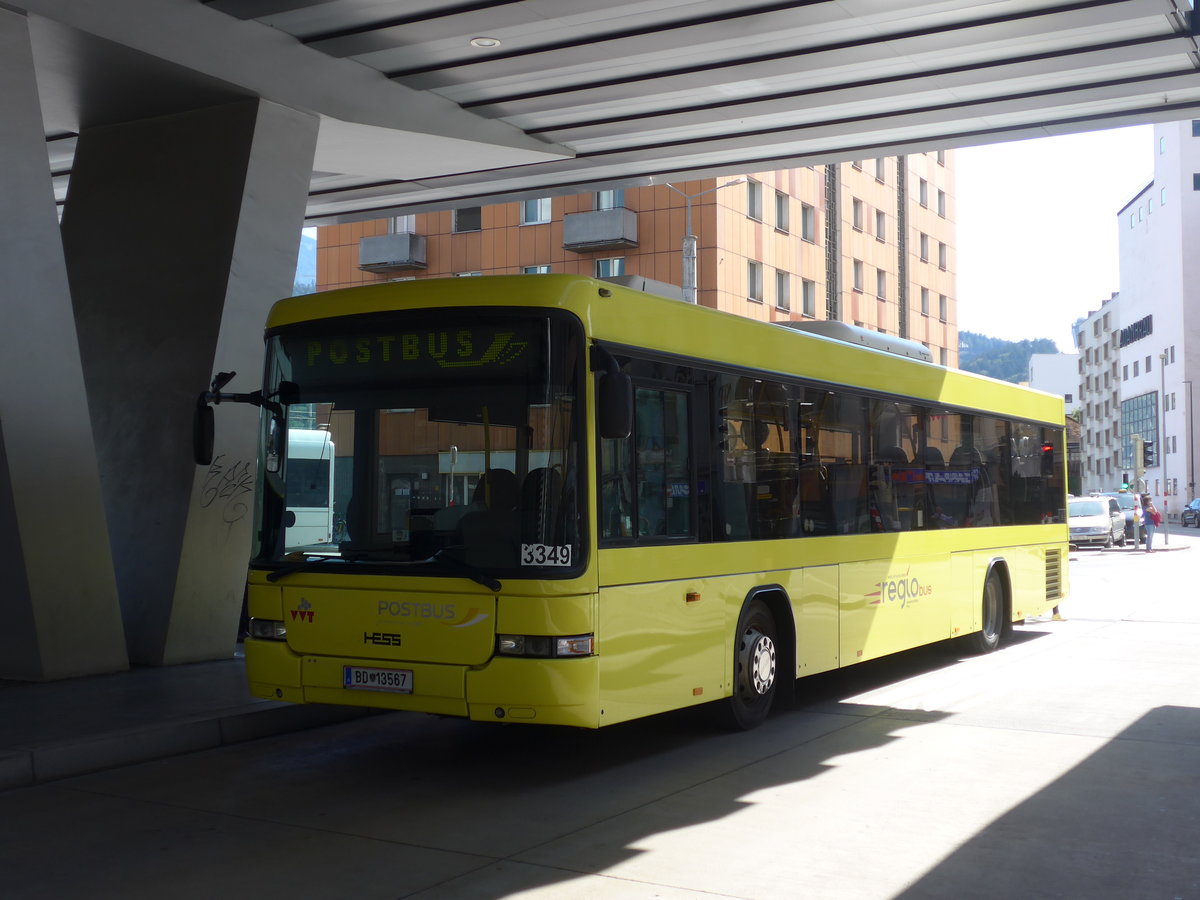 (196'674) - PostBus - BD 13'567 - Scania/Hess am 10. September 2018 beim Bahnhof Innsbruck