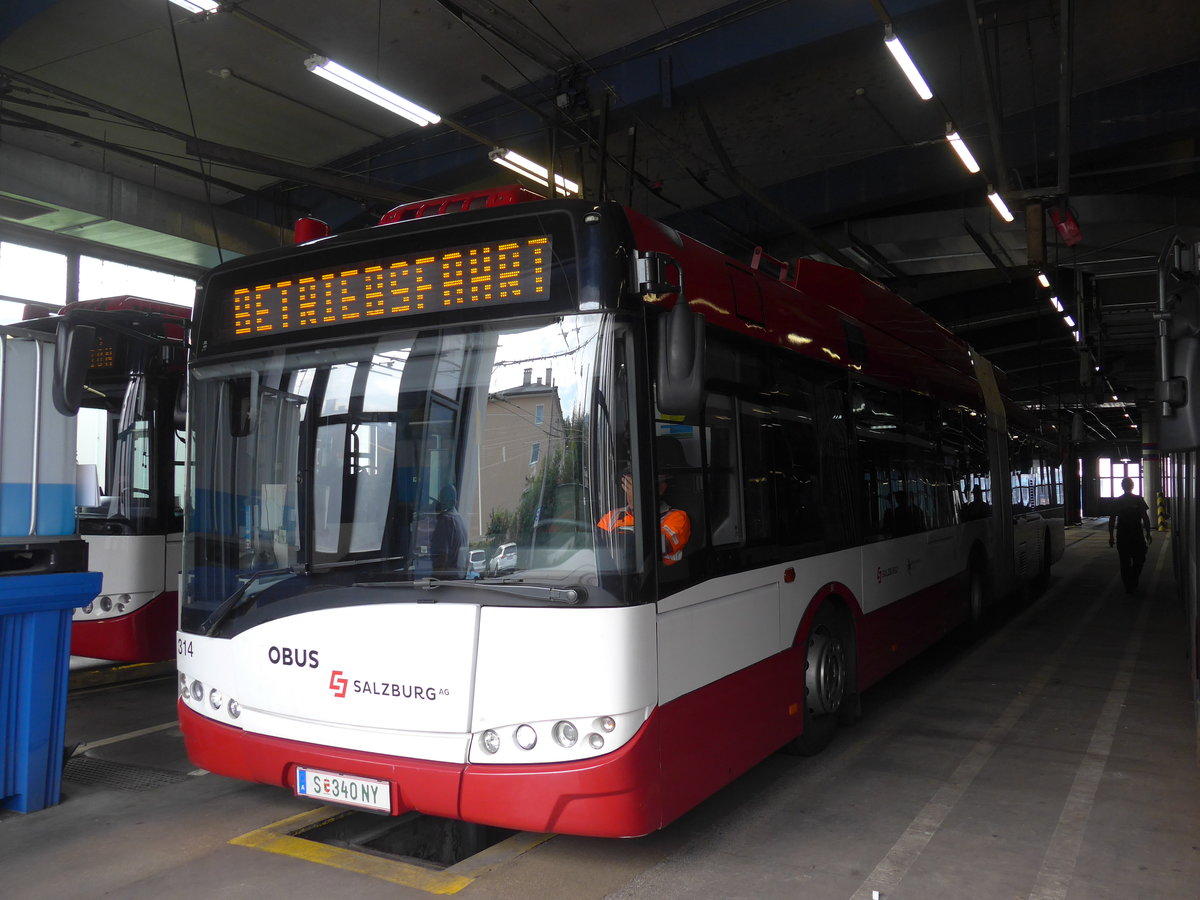 (197'136) - OBUS Solingen - Nr. 314/S 340 NY - Solaris am 13. September 2018 in Salzburg, Betriebshof