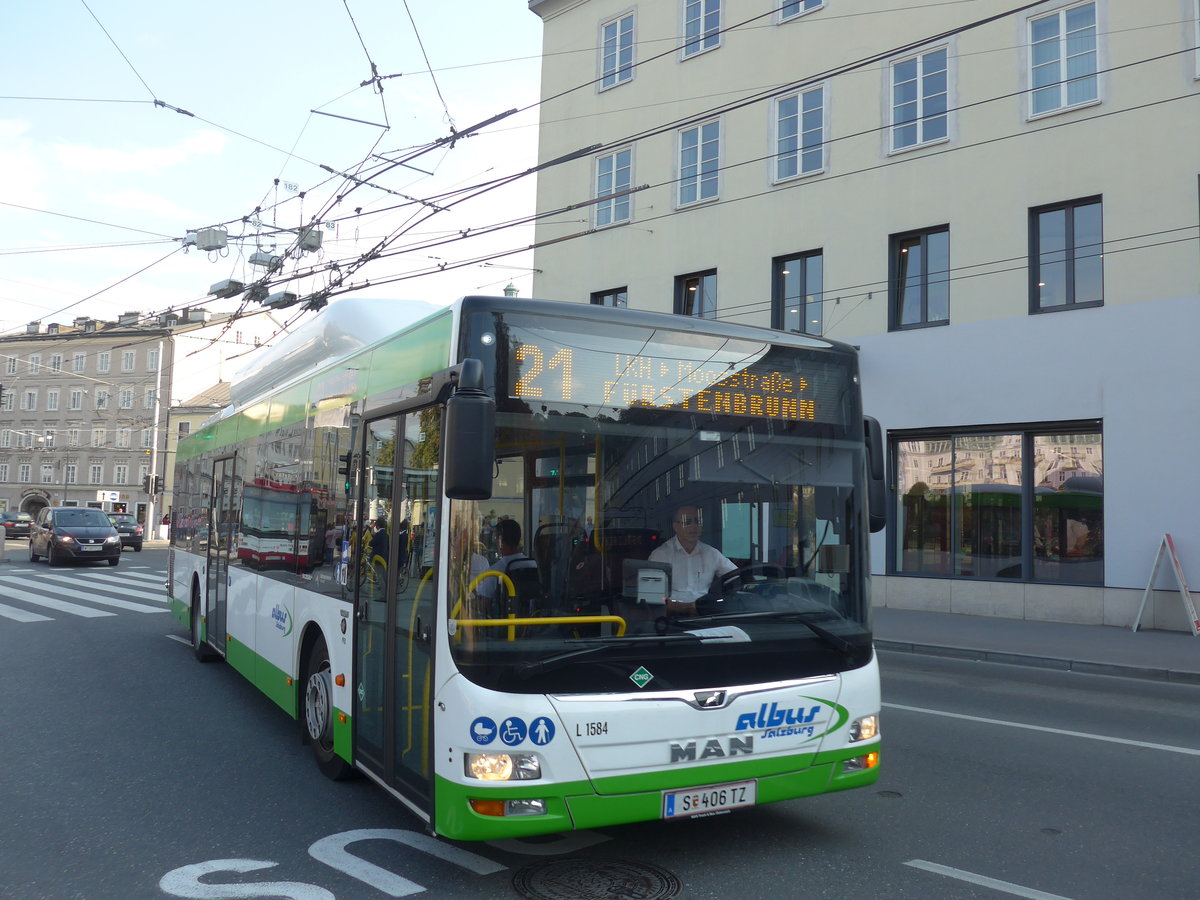 (197'333) - Albus, Alzburg - Nr. L1584/S 406 TZ - MAN am 13. September 2018 in Salzburg, Hanuschplatz