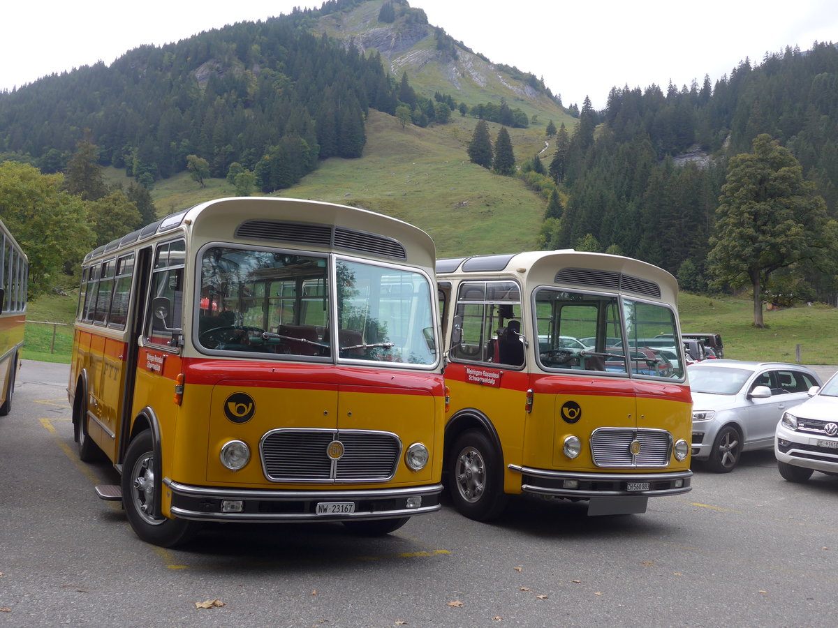 (197'796) - Mller, Ennetmoos - NW 23'167 - FBW/Gangloff (ex Rentsch, Gunten; ex P 23'203; ex P 21'003) am 16. September 2018 auf der Schwarzwaldalp