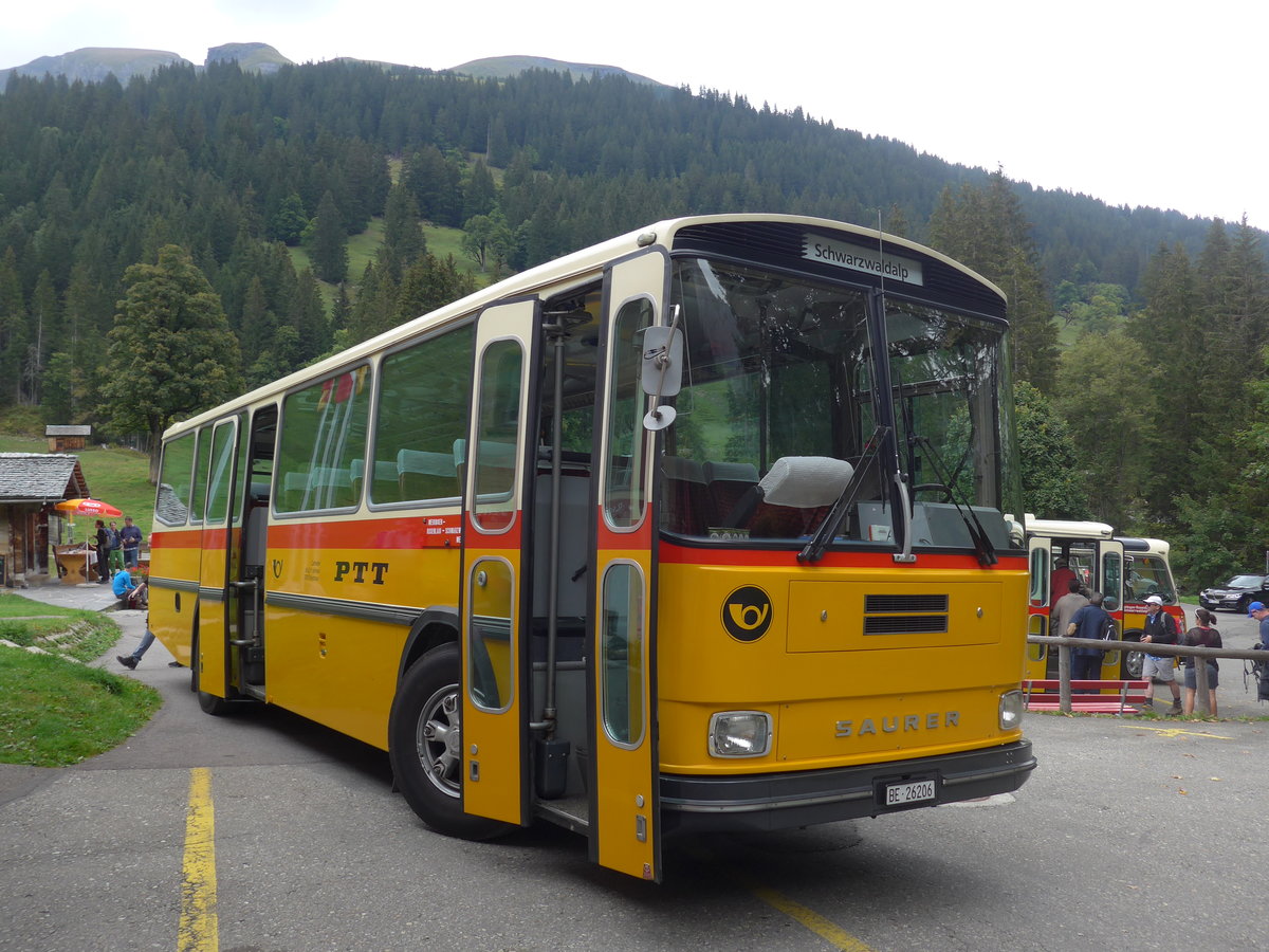 (197'799) - Schmid, Thrishaus - BE 26'206 - Saurer/Tscher (ex P 24'244) am 16. September 2018 auf der Schwarzwaldalp