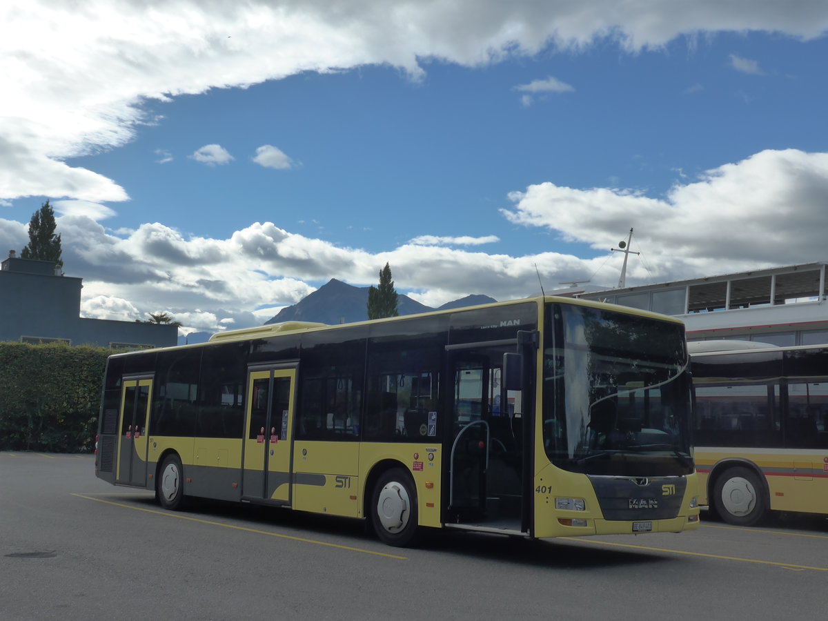 (197'919) - STI Thun - Nr. 401/BE 849'401 - MAN am 23. September 2018 bei der Schifflndte Thun