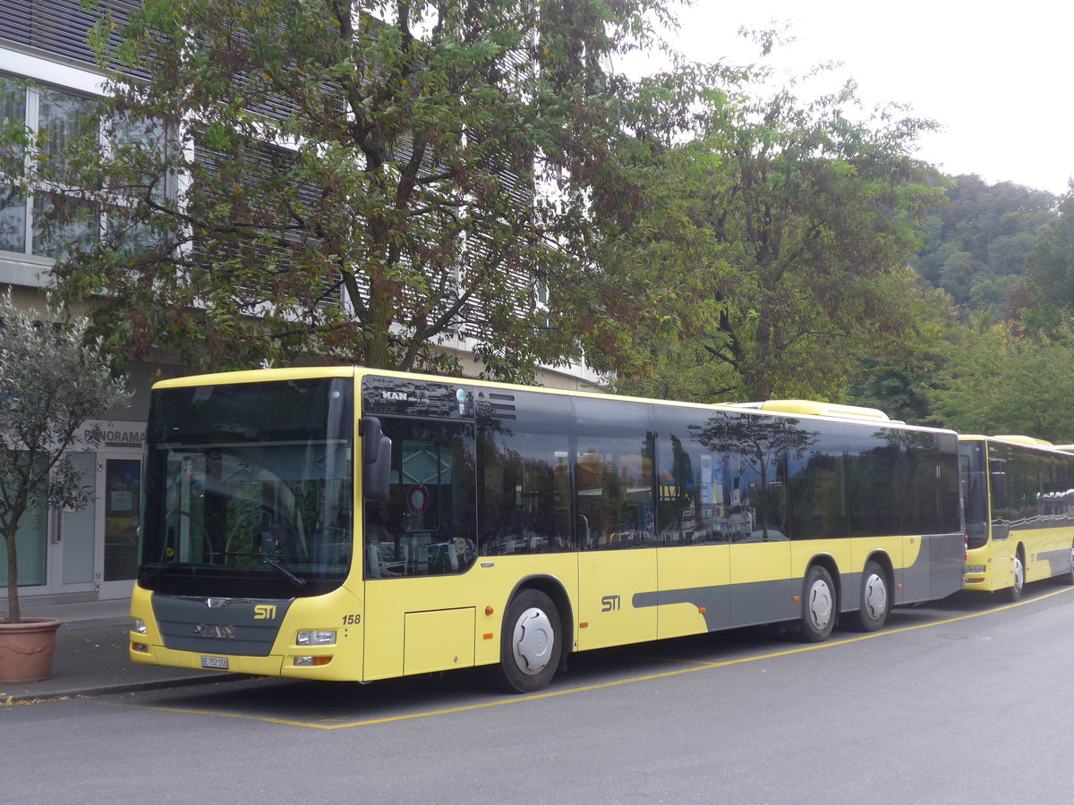 (197'958) - STI Thun - Nr. 158/BE 752'158 - MAN am 24. September 2018 bei der Schifflndte Thun