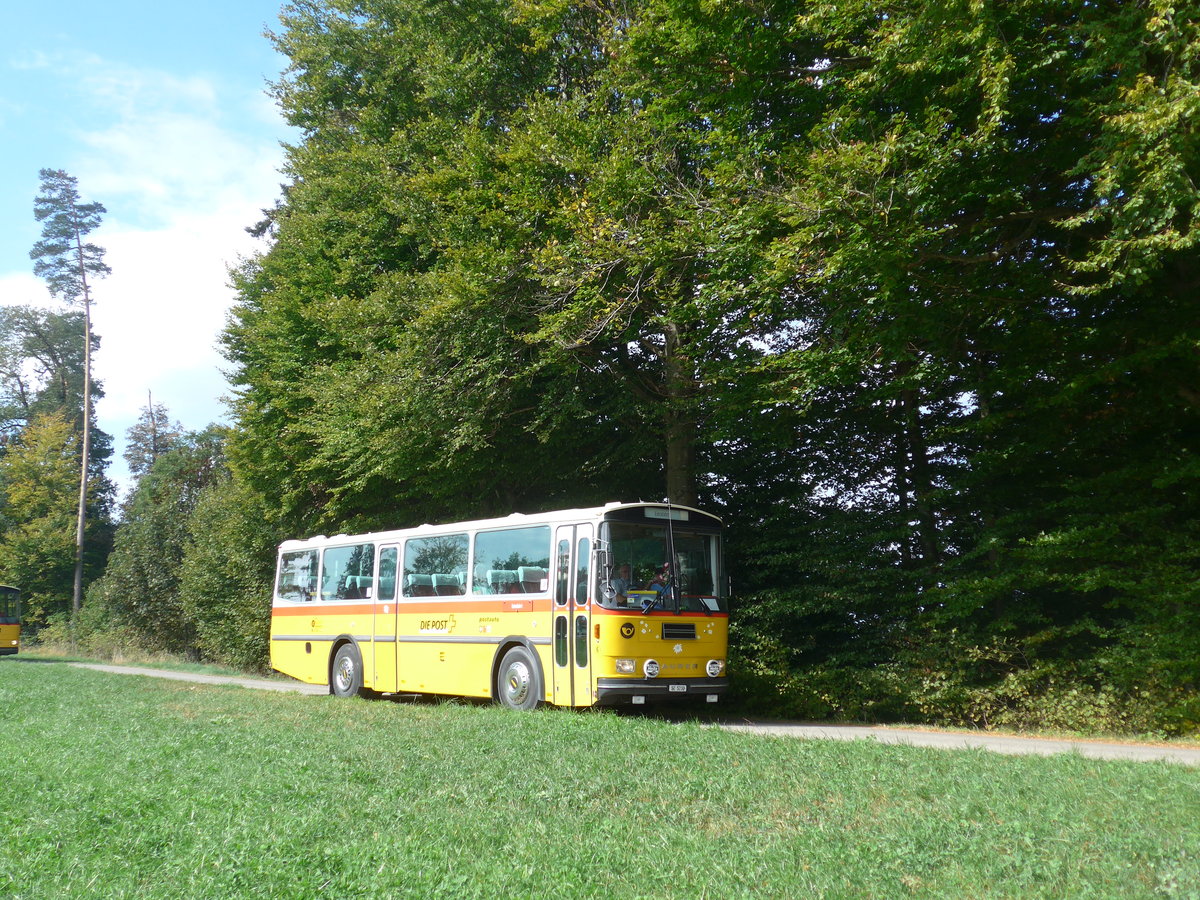 (198'011) - Fssler, Unteriberg - Nr. 6/SZ 5232 - Saurer/R&J (ex Schrch, Gutenburg Nr. 6; ex P 24'358) am 30. September 2018 in Wasen, Huttwilstrasse