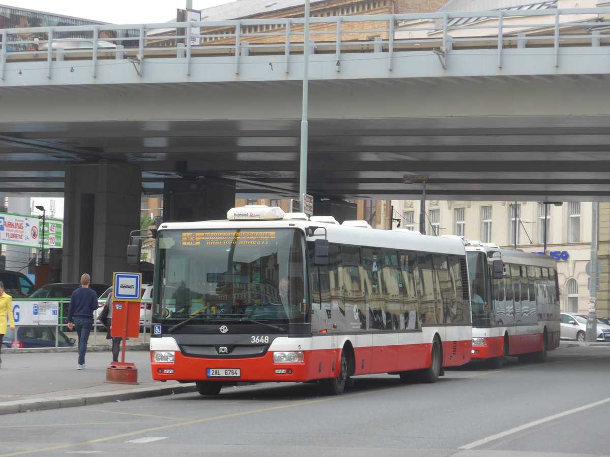 (198'599) - DPP Praha - Nr. 3648/2AL 6764 - SOR am 19. Oktober 2018 in Praha, Florenc