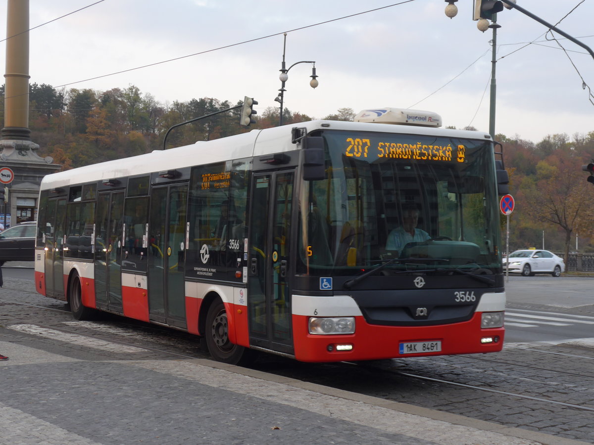 (198'763) - DPP Praha - Nr. 3566/1AK 8461 - SOR am 19. Oktober 2018 in Praha, Prvnick Fakulta