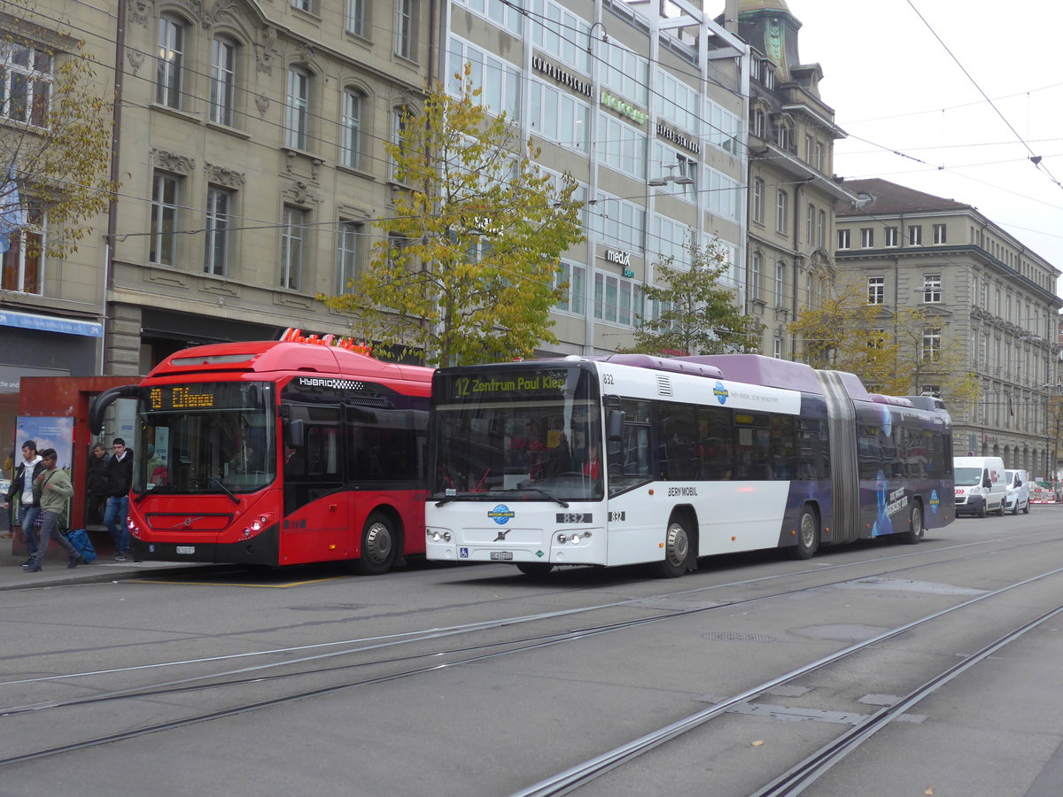 (199'127) - Bernmobil, Bern - Nr. 832/BE 612'832 - Volvo am 29. Oktober 2018 beim Bahnhof Bern