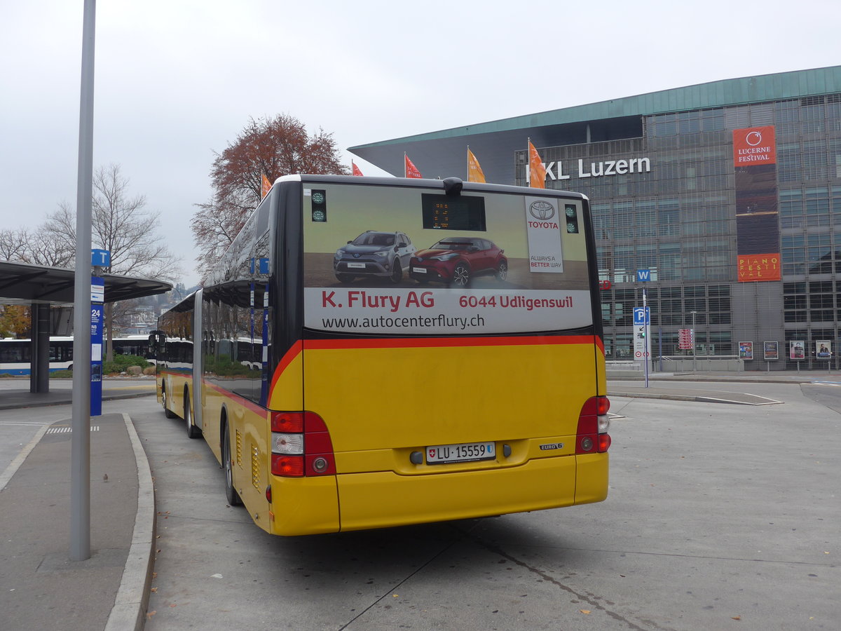 (199'367) - Bucheli, Kriens - Nr. 26/LU 15'559 - MAN am 18. November 2018 beim Bahnhof Luzern